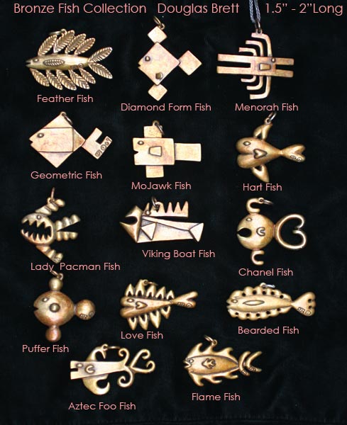 Fish Pendant collection Bronze