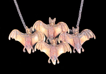 group of four bats