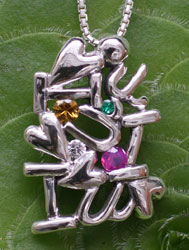 I love you figure pendant