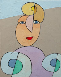 woman with spiral Bun